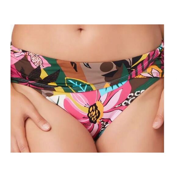 Bleu Rod Beattie Run Wild Pink & Brown Swim Bikini Bottom NWT 4 - Picture 1 of 6